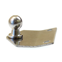 Gas strut bracket. Flat angled triangle. 13mm ball stainless steel.