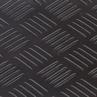 Checker mat 1200mm wide black Rubber 3mm Thick 