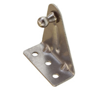 Gas strut bracket with 3 hole fixing points. Stainless steel.
