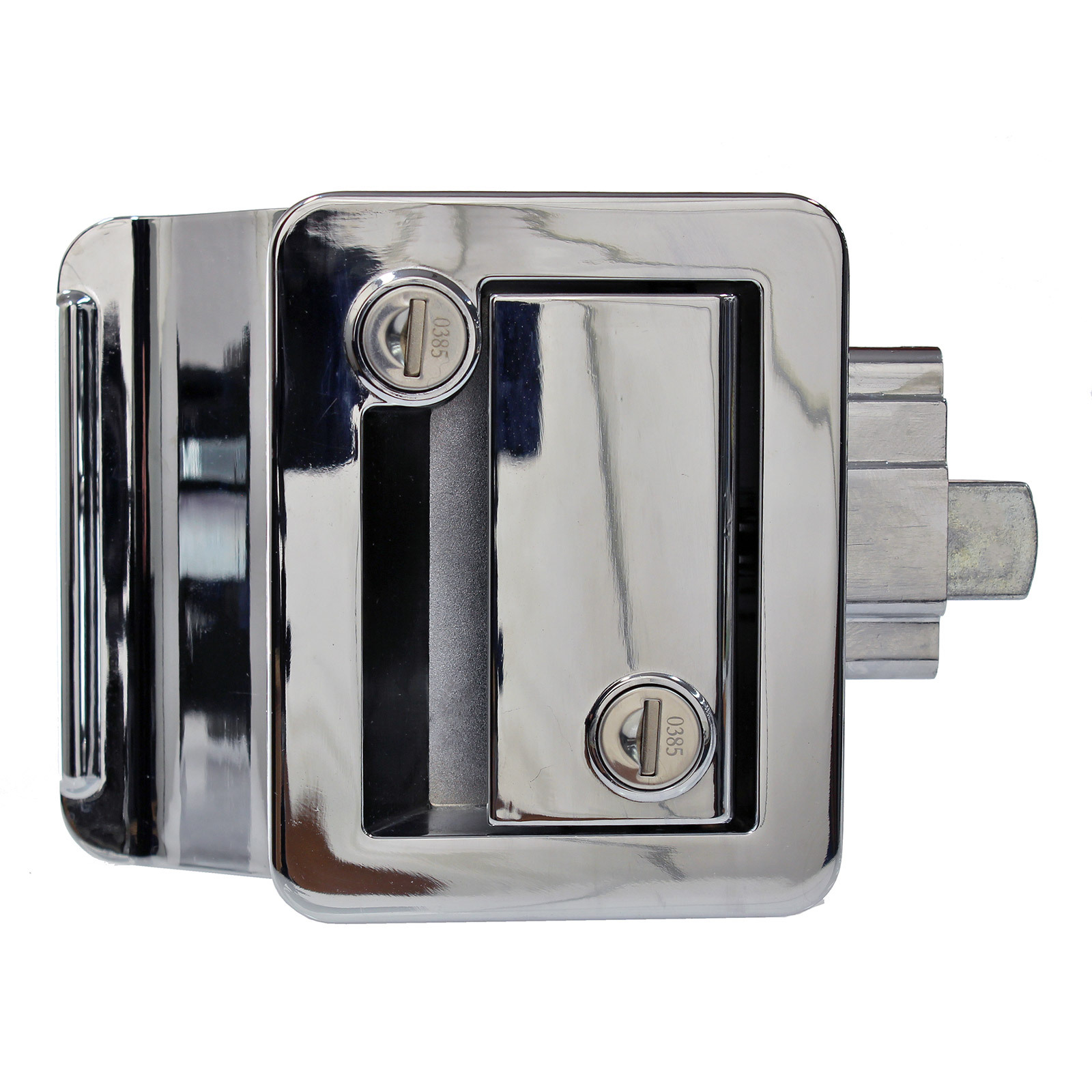 Motor home door handle chrome