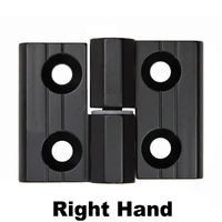 Lift-off pin hinge aluminum black 59mm x 44mm