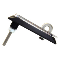 Swing handle chrome plated, black dish, padlocking, long shaft AS-GH1107PDBCLS