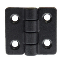 Black nylon hinge 316 stainless steel pin - 4mm thick