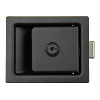 Large black locking paddle latch