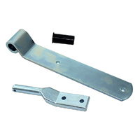 240mm strap hinge - 2 hole zinc plated with gudgeon and bush BHGY3B