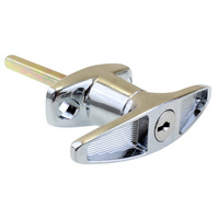 Large lockable T-handle front fixing chrome FLAT82W-KAFF