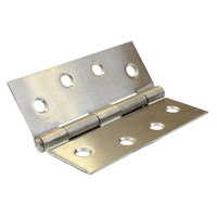 Butt hinge 100mm height X 75mm open X 1.6mm thick stainless steel GH10016FPSS