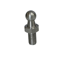 Stainless Steel 316 - Gas strut ball stud. 10mm ball with 13mm long thread