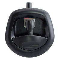 Whaletail black/black Euro key handle with key barrel