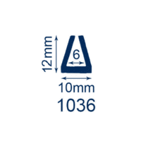 RE1036 Channel rubber 12mm x 10mm