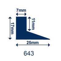 RE643 Sealing strip 25mm x 17mm