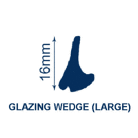 RE Glazing wedge large E.P.D.M. Marine window large 