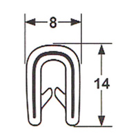 Pinchweld U channel edge protector 056