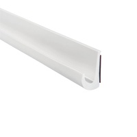 Drip-rail white rubber with PVC adhesive (3M brand) tape