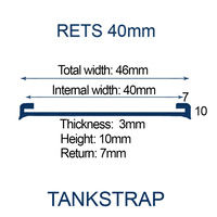 RETS40 EPDM rubber tank strap 40mm