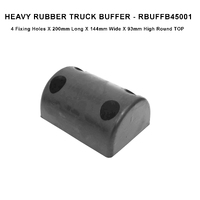 HEAVY RUBBER TRUCK BUFFER 4 Hole X 200mm Long X 144mm Wide X 93mm High Round Top