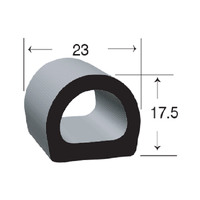 RS768 3M Adhesive EPDM Seal 23mm wide x 17.5mm high
