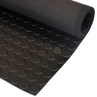 3mm black coin mat rubber sheet by the metre